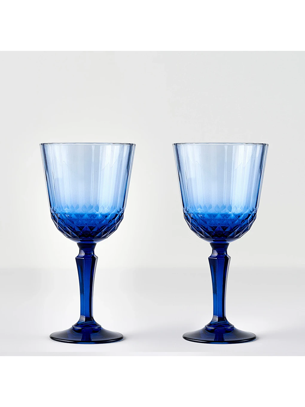 Colore Kesme Kadeh 2'li Mavi (310 cc)-1