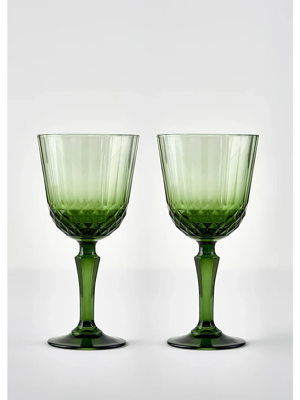 Colore Kesme Kadeh 2'li Yeşil (310 cc)-2