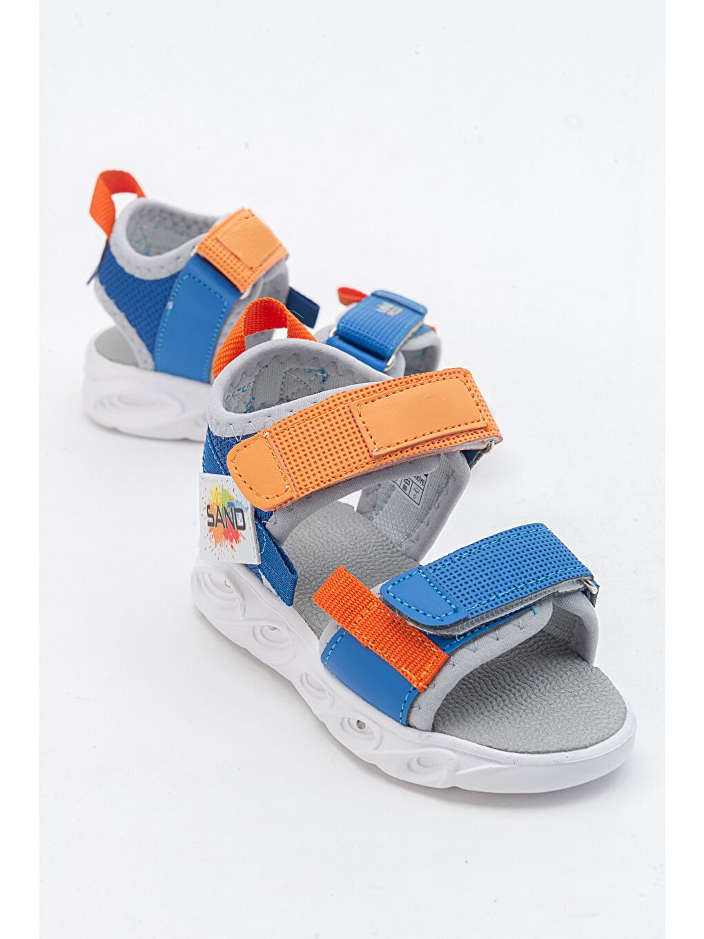 Erkek Çocuk Saks Mavi Işıklı Anatomik Hafif Spor Sandalet-1
