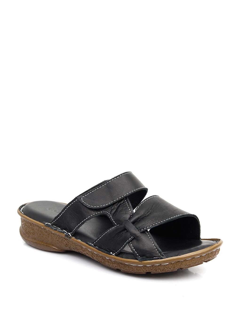 Siyah SİYAH  Hakiki Deri Dolgu Taban Kadın Terlik 42350-4