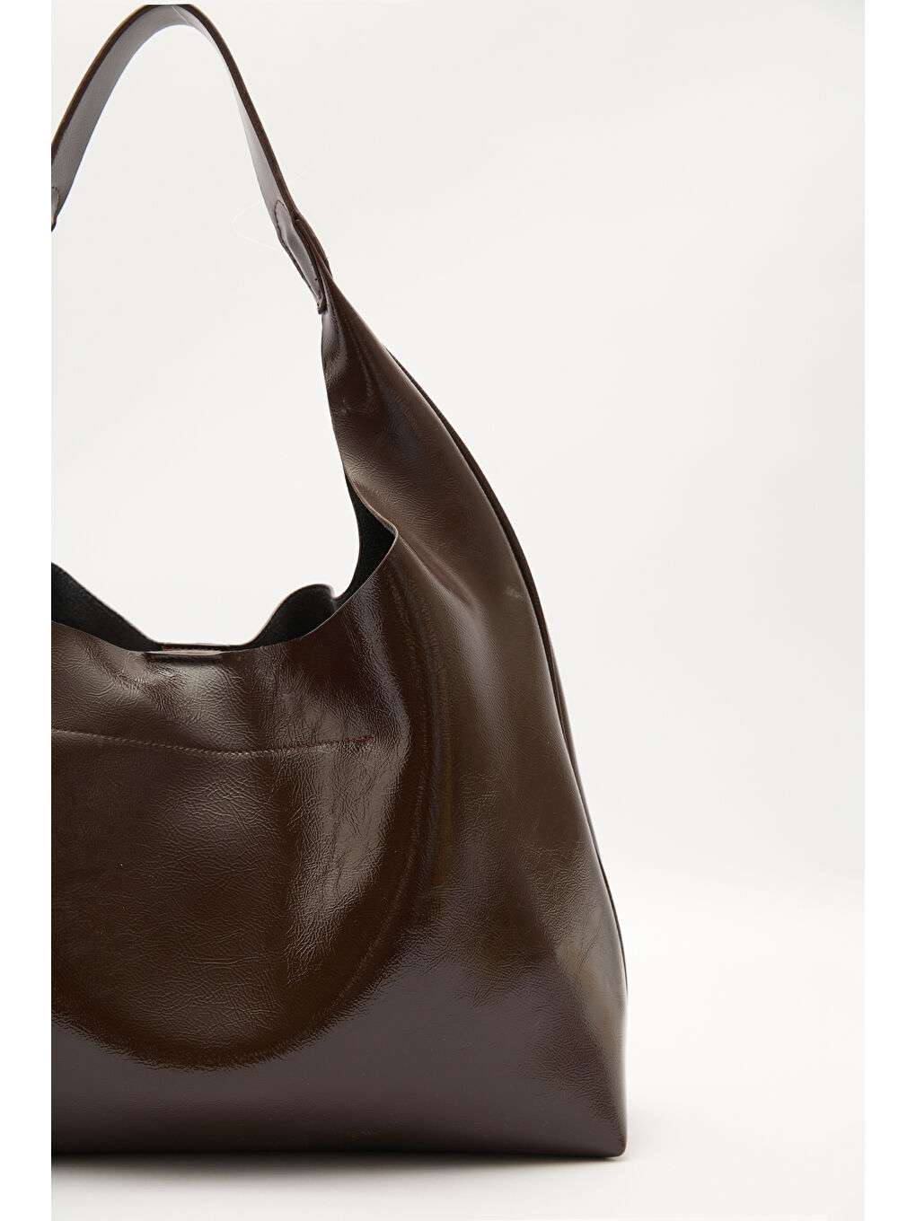 Kahverengi Luna Tote Çanta Acı Kahve-4