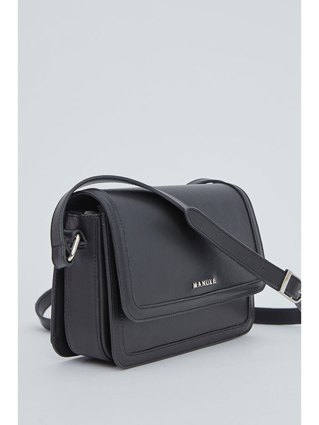 Kapaklı Omuz Çantası Siyah-7