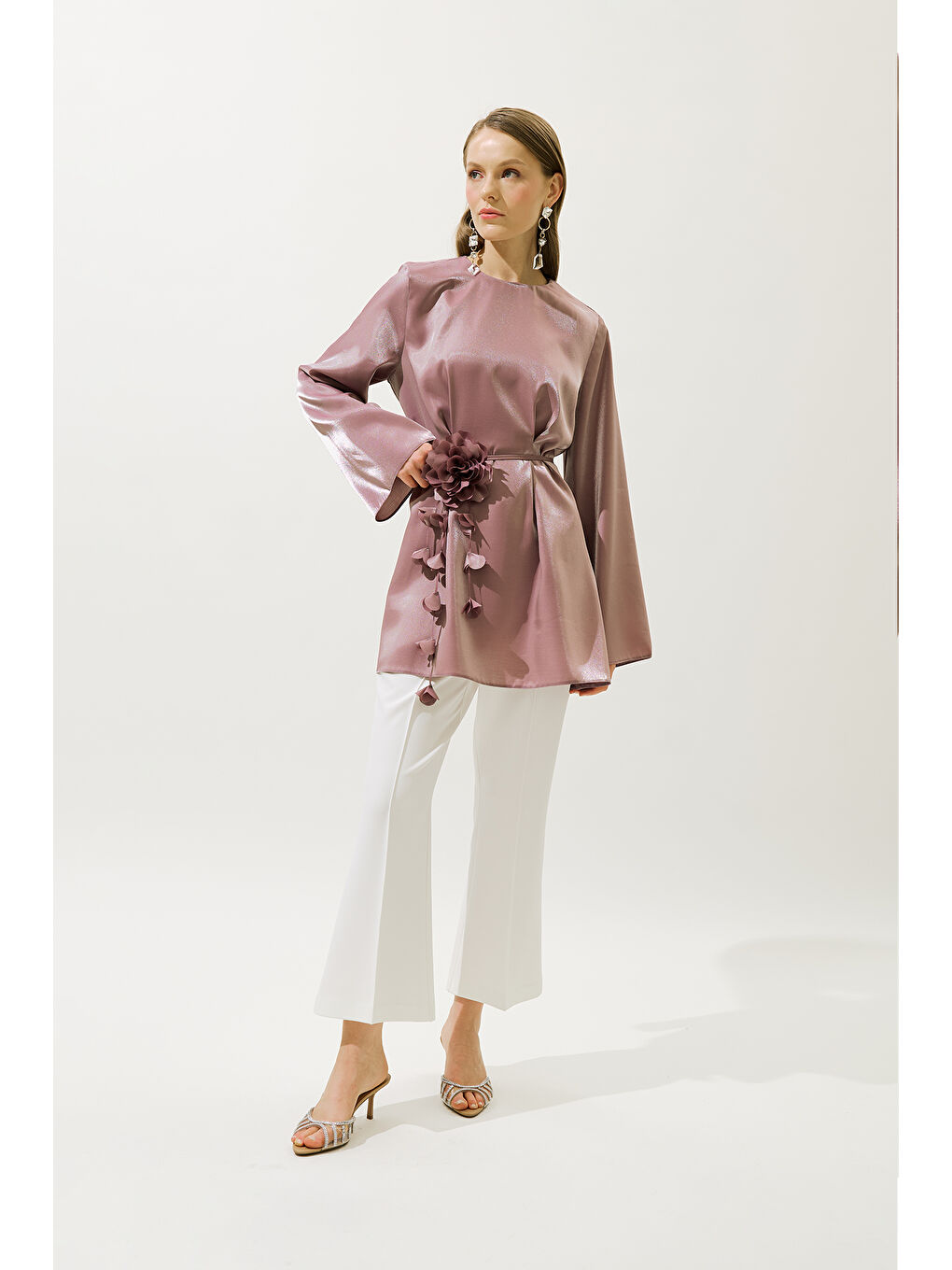 Hana Organze Bluz Lila-1