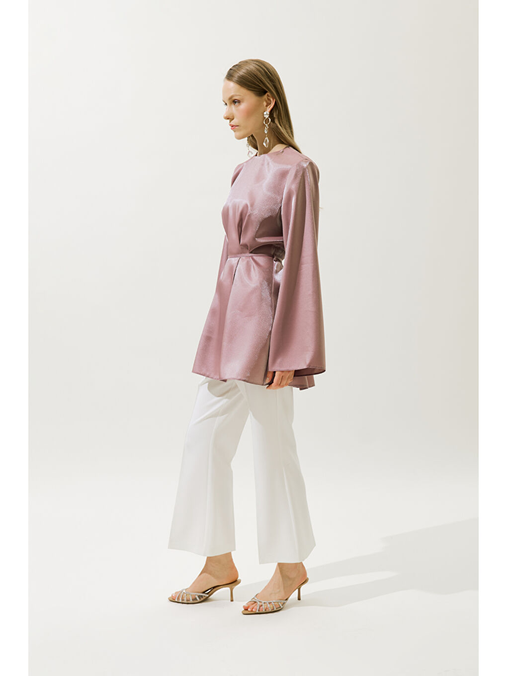 Hana Organze Bluz Lila-3