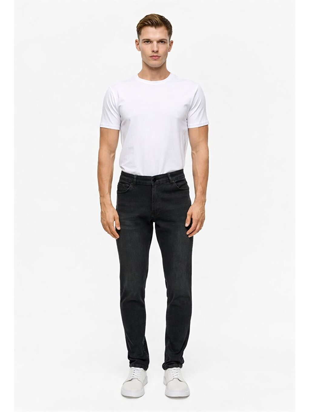 Siyah Slim Denim Jean Pantolon