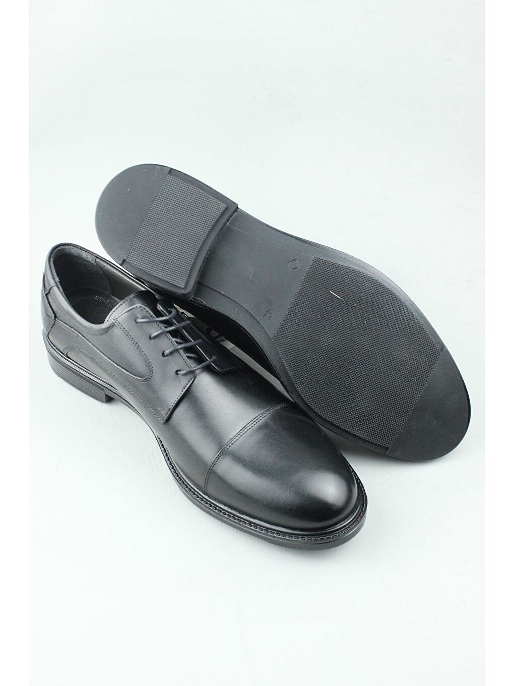 Siyah Judea Hakiki Deri Klasik Ayakkabı Erkek-3
