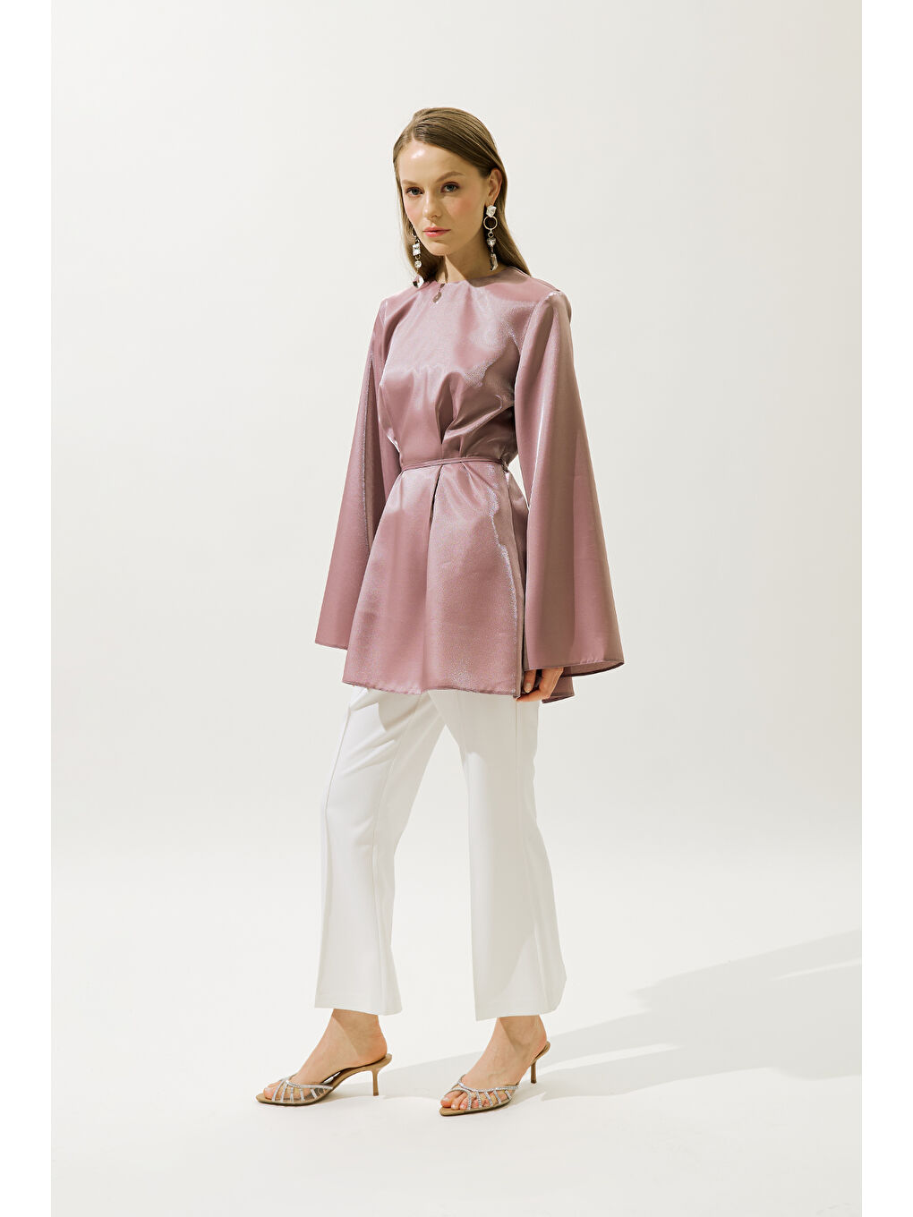 Hana Organze Bluz Lila-4