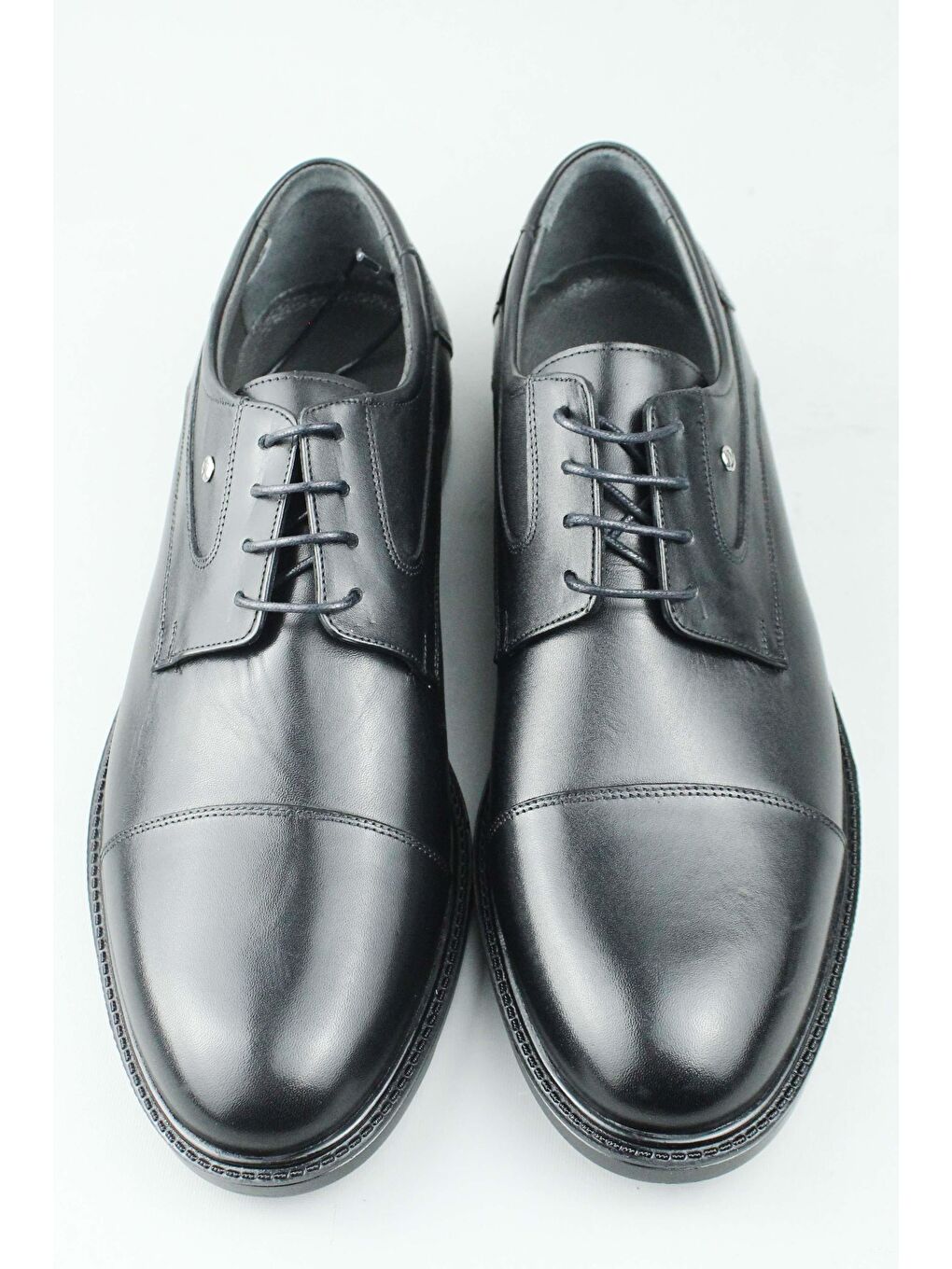 Siyah Judea Hakiki Deri Klasik Ayakkabı Erkek-4