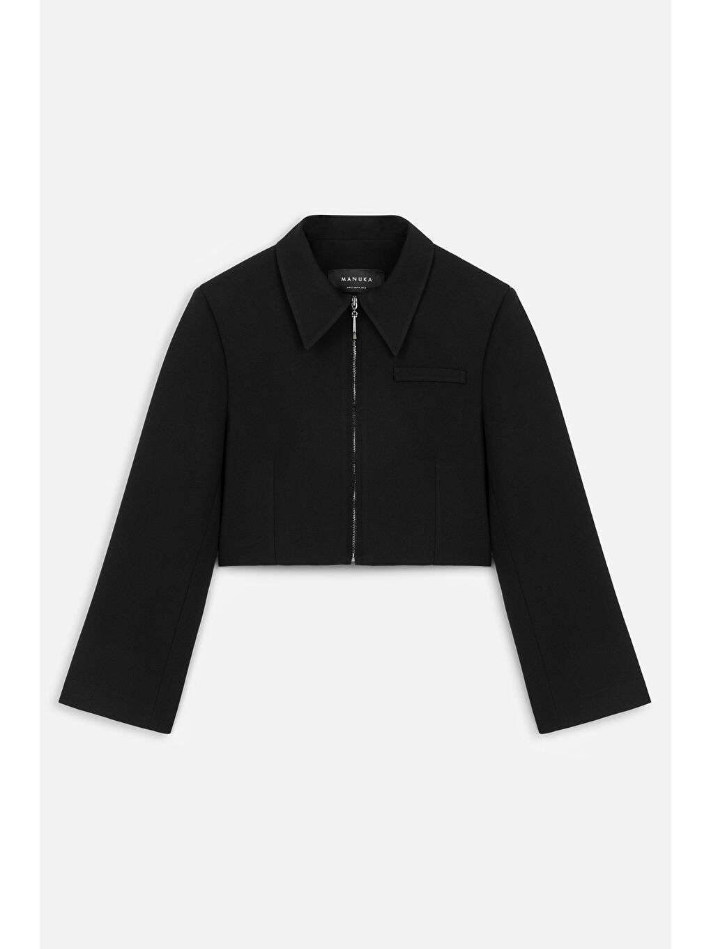 Klasik Kesim Crop Blazer Ceket Siyah-1