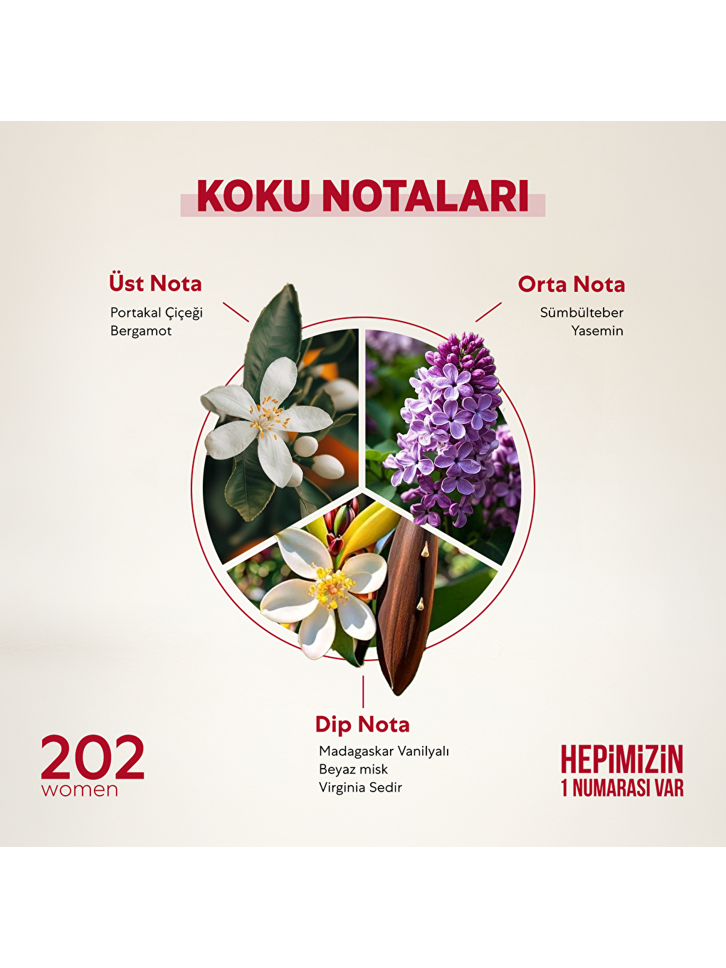 Kadın Parfüm Oryantal - 50ml Edp No:202-1