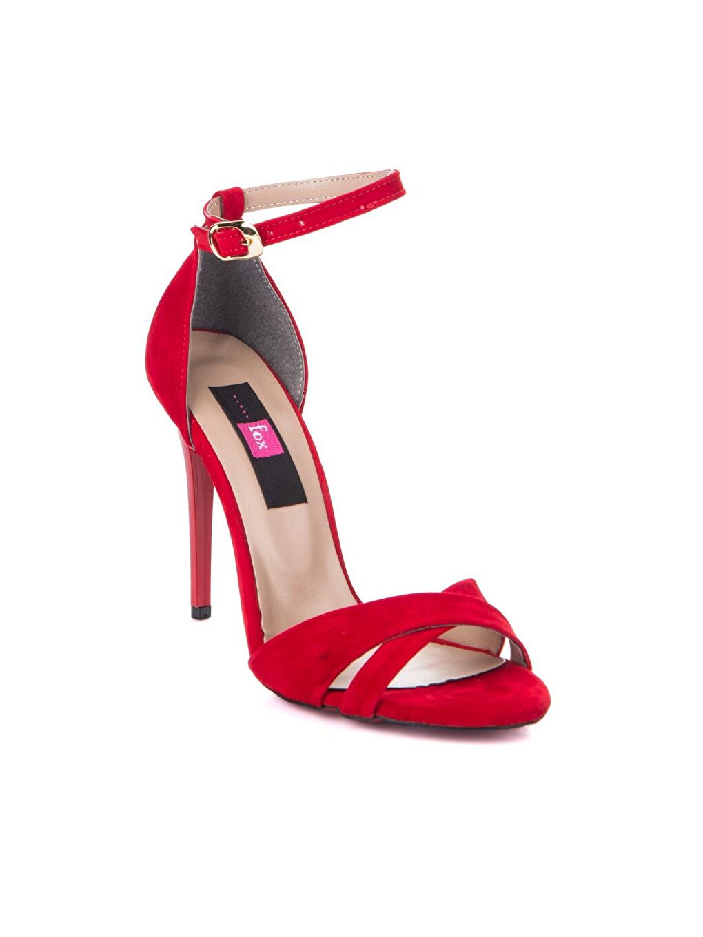 Kırmızı Süet Kadın Topuklu Ayakkabı 7749113702-3
