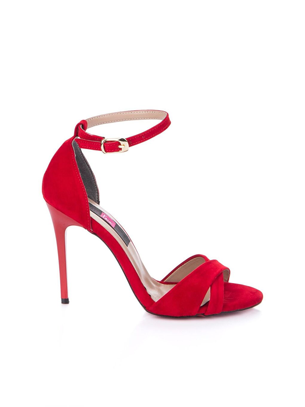 Kırmızı Süet Kadın Topuklu Ayakkabı 7749113702-4