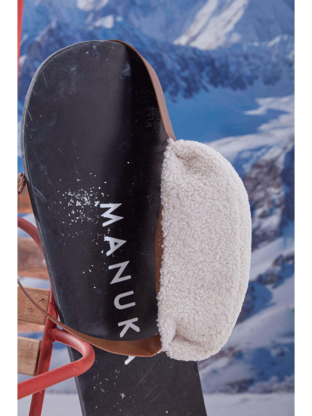 Suni Kürklü Çapraz Çanta Bej-1