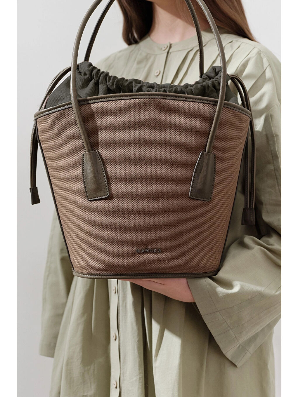 Kanvas Kova Çanta Kahverengi