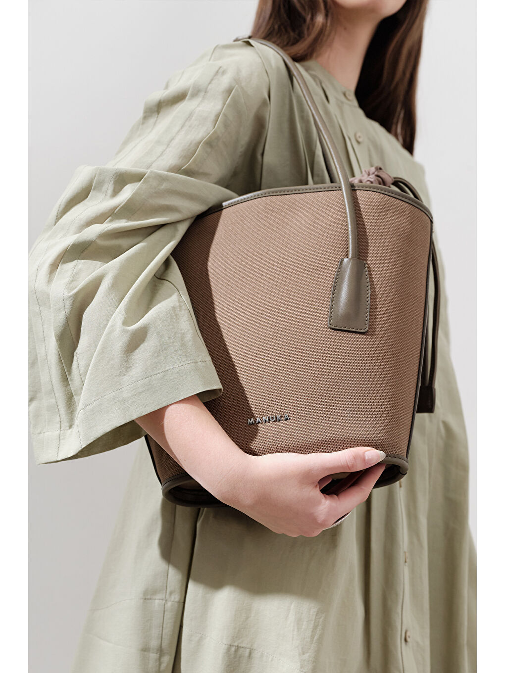 Kanvas Kova Çanta Kahverengi-1