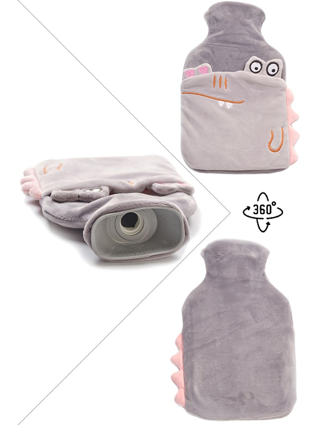 Sevimli Dinozor Kılıflı Sıcak Su Torbası-1