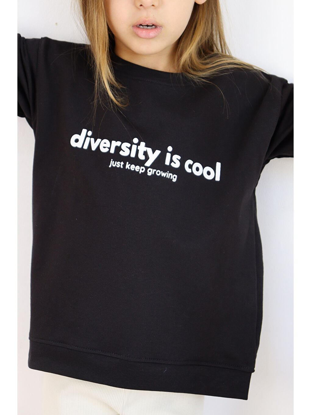 Lacivert Diversity Baskılı Unisex Sweatshirt-1