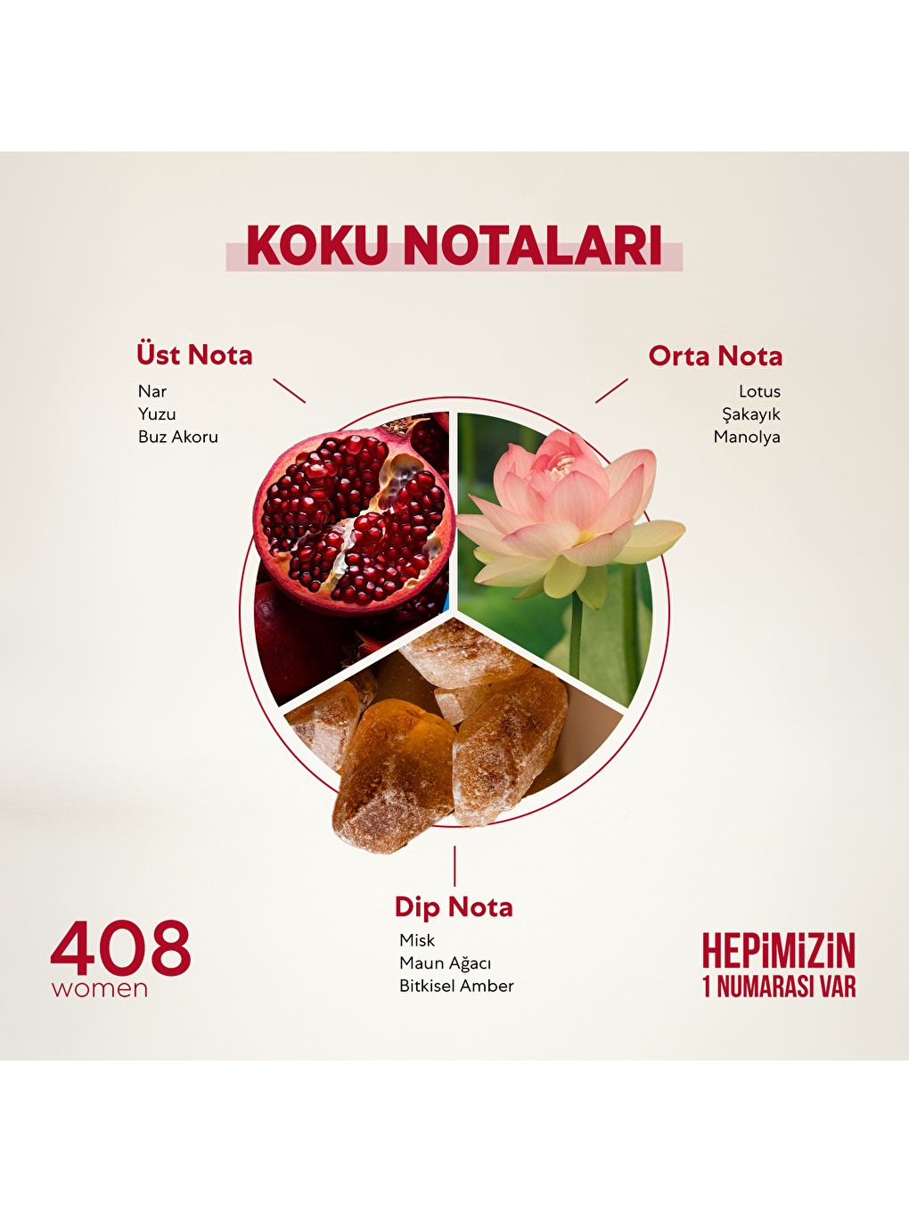 Kadın Parfüm Çiçeksi - 50ml Edp No:408-1