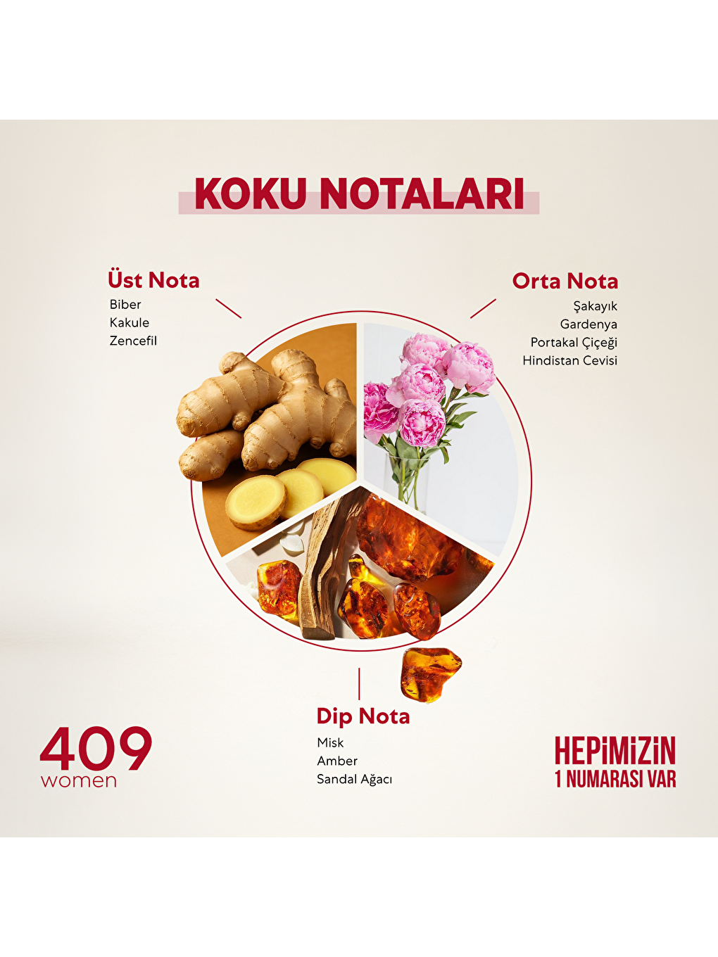 Kadın Parfüm Oryantal Edp 50ml No:409-1