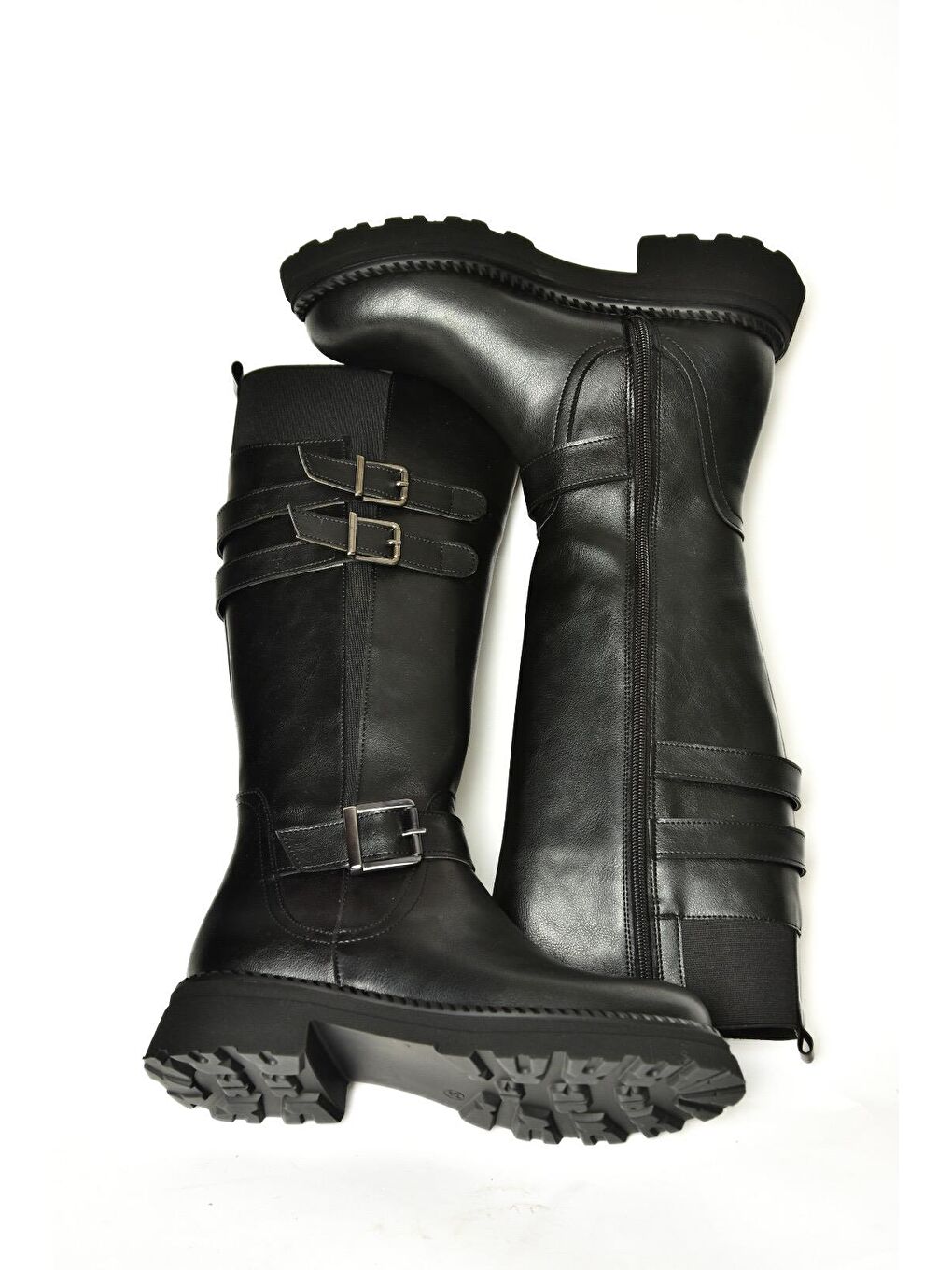 T820857509 Siyah Kadın Çizme-2