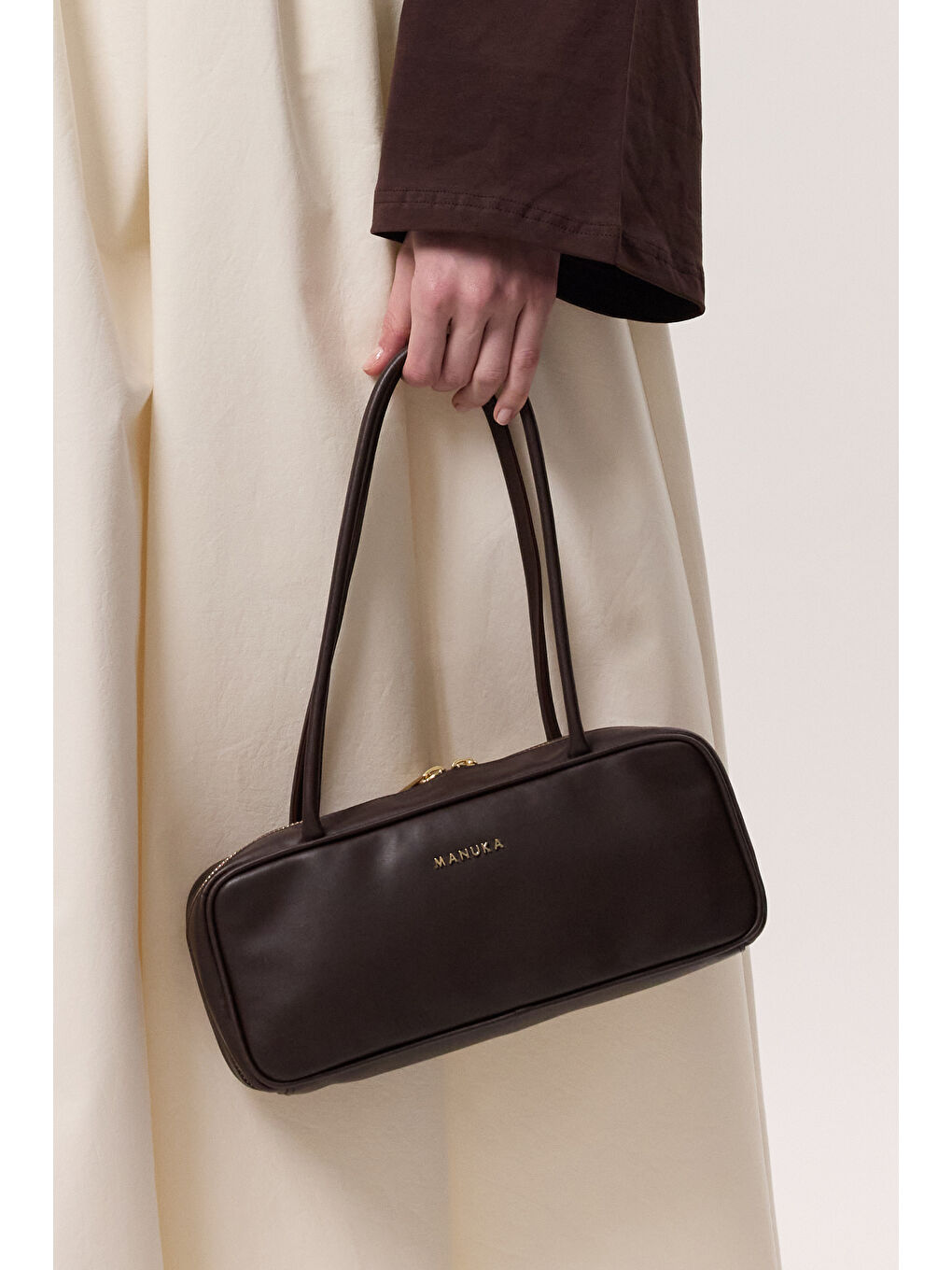 Sımona Bowling Çanta Kahverengi-1