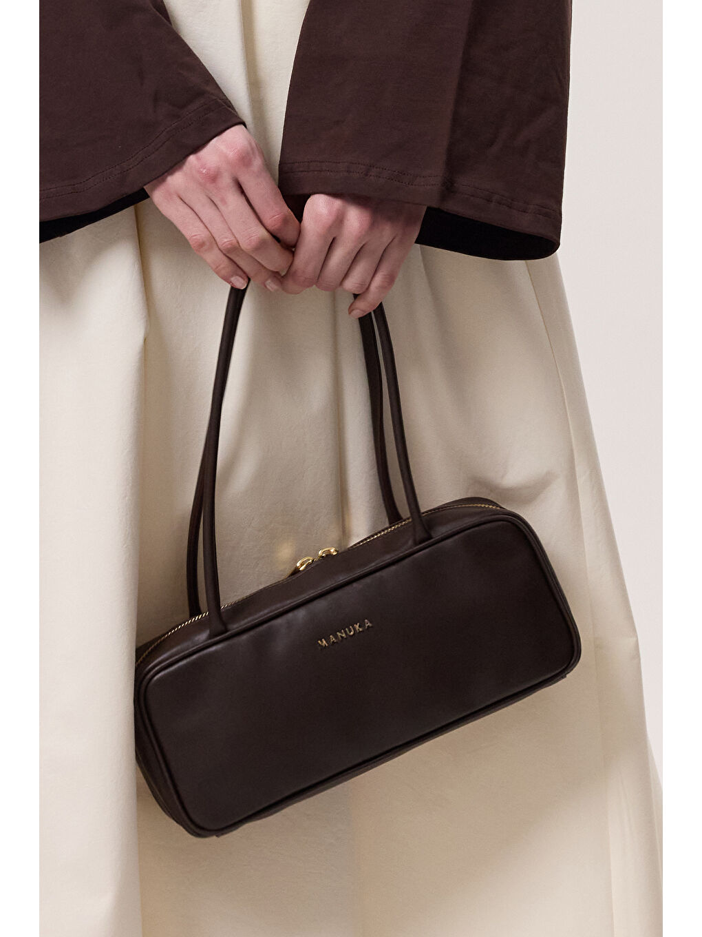 Sımona Bowling Çanta Kahverengi-2