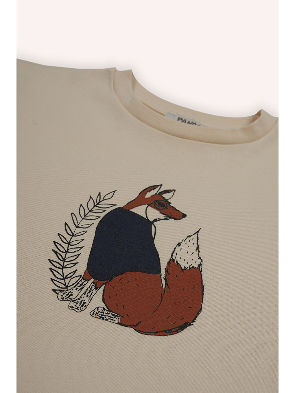 Erkek Çocuk Bej Tilki Baskılı Pijama Takımı-2