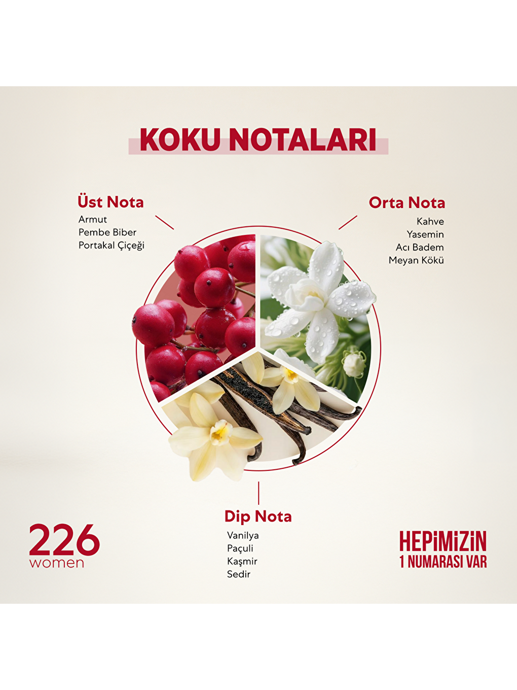 Kadın Parfüm Oryantal 50ml Edp No:226-1