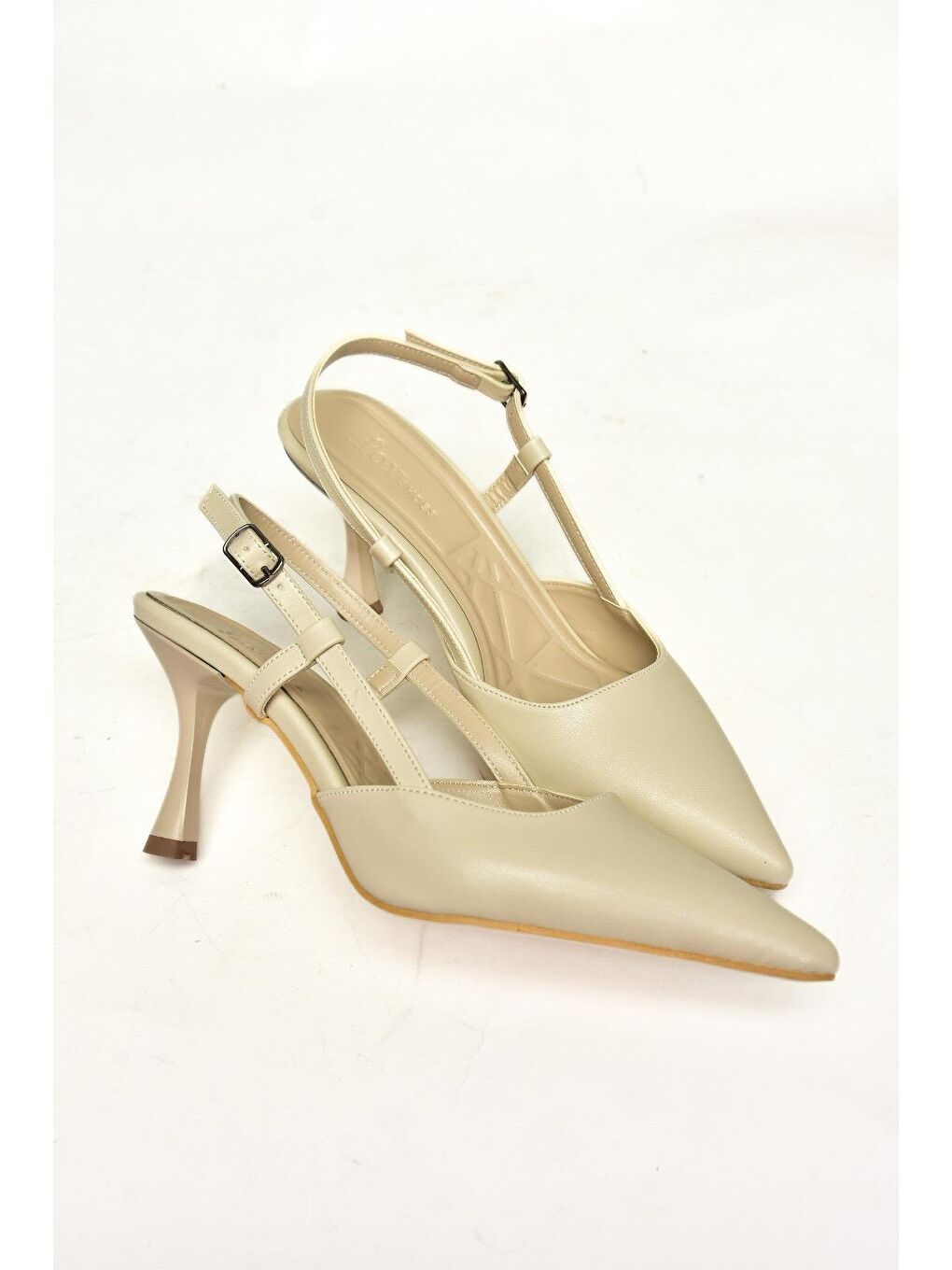 U4804411 Bej Kadın Topuklu Ayakkabı-2