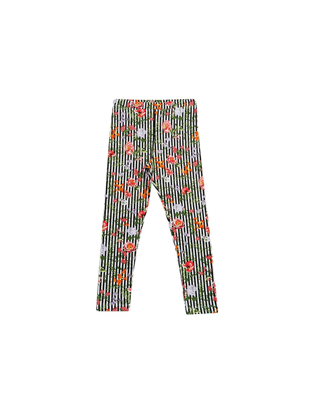Karışık Kız Çocuk Stripe Garden Desen Tayt