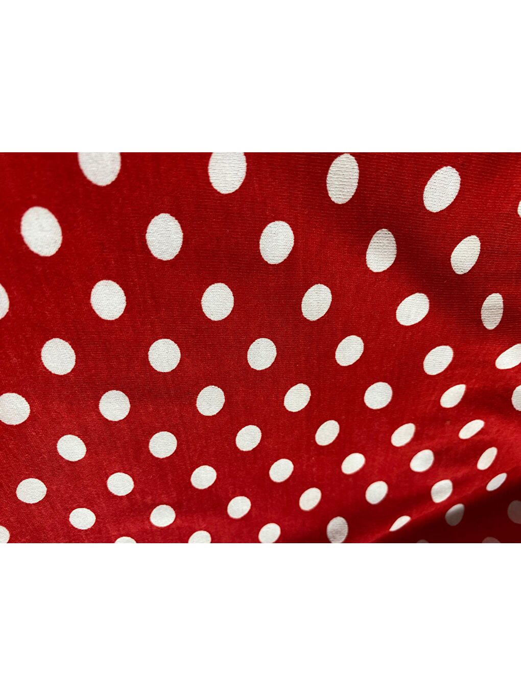 Kadın Kırmızı Puantiyeli  Pamuklu Lastikli Rahat Kapri Pijama Altı-1