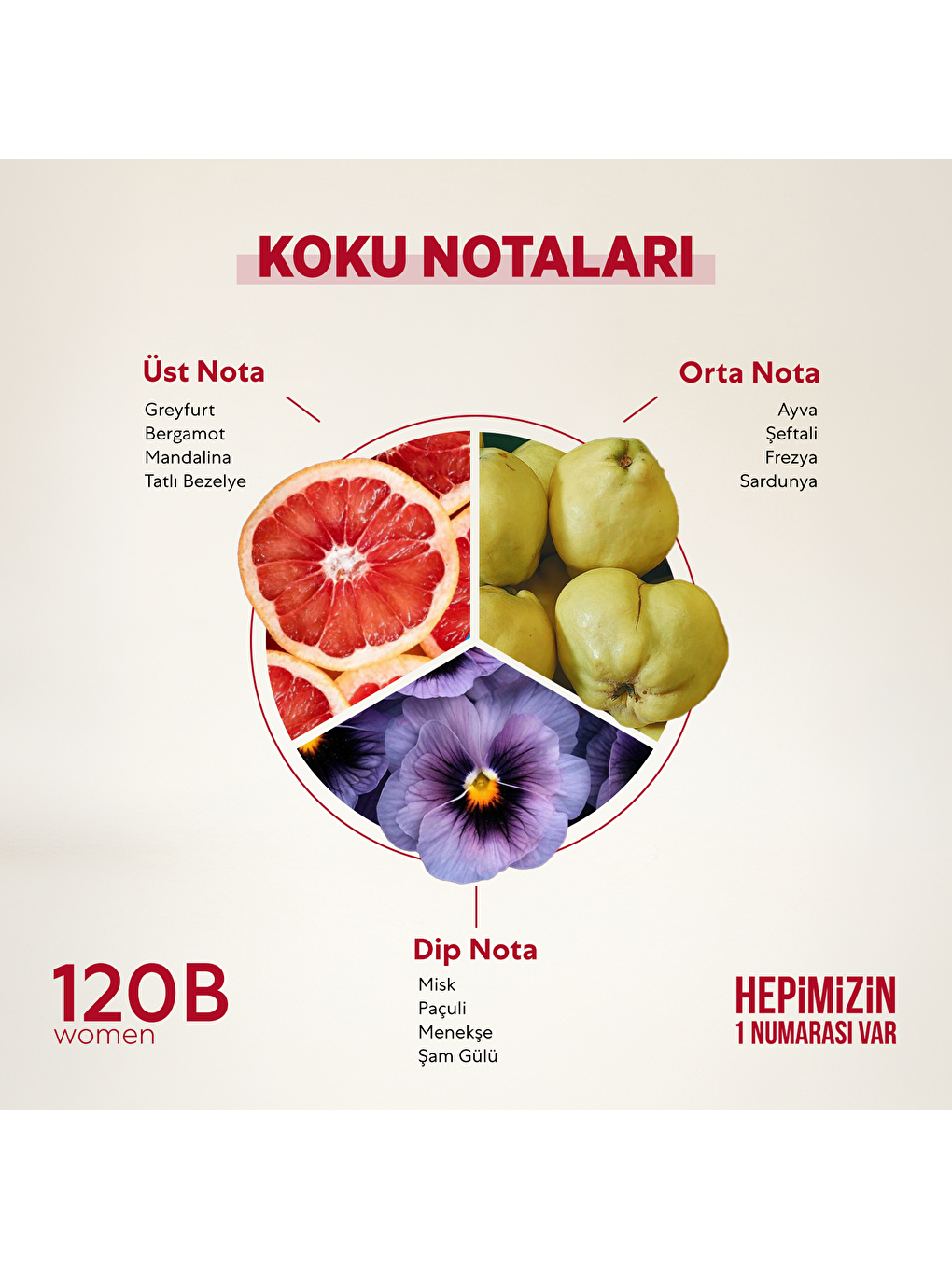 Kadın Parfüm Çiçeksi - 50ml Edp No:120b-1