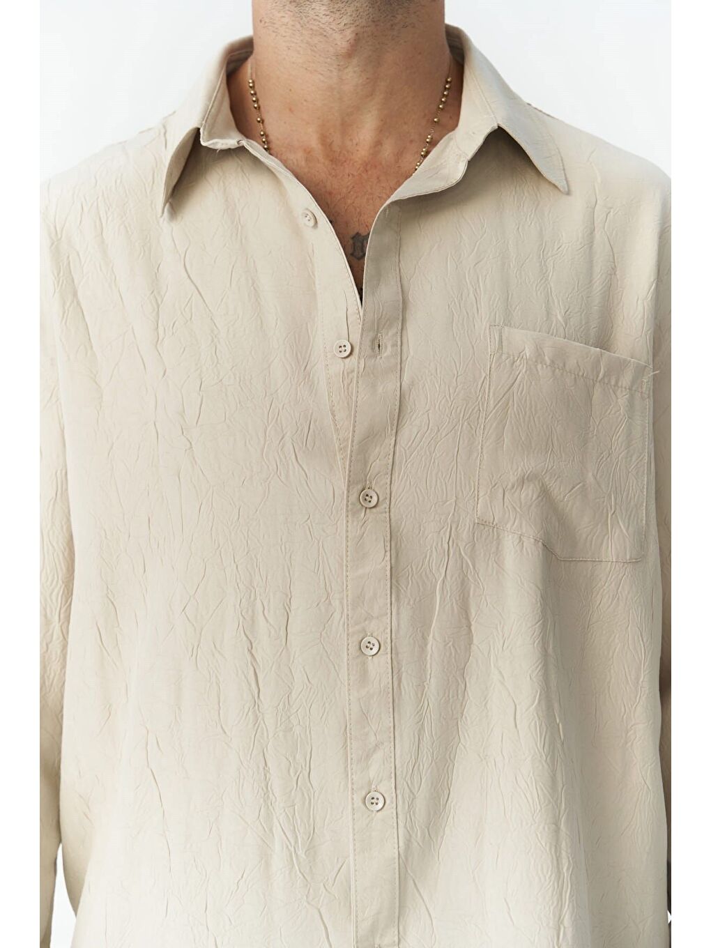 Juan Erkek Bej Gömlek-4