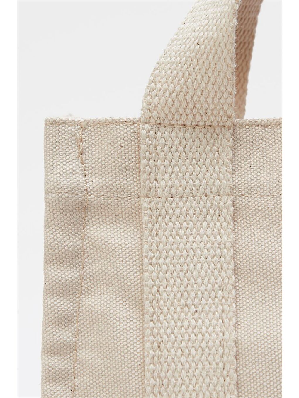 Ekru Çapraz Askılı Kanvas Çanta Krem-2