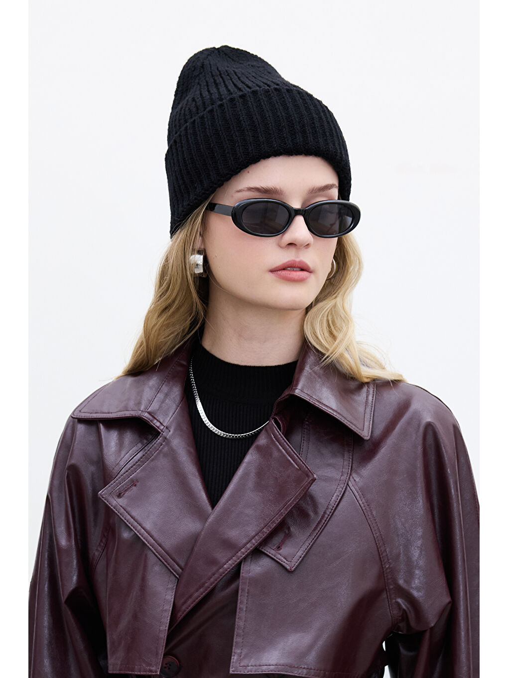 Kalın Örgü Bere Siyah