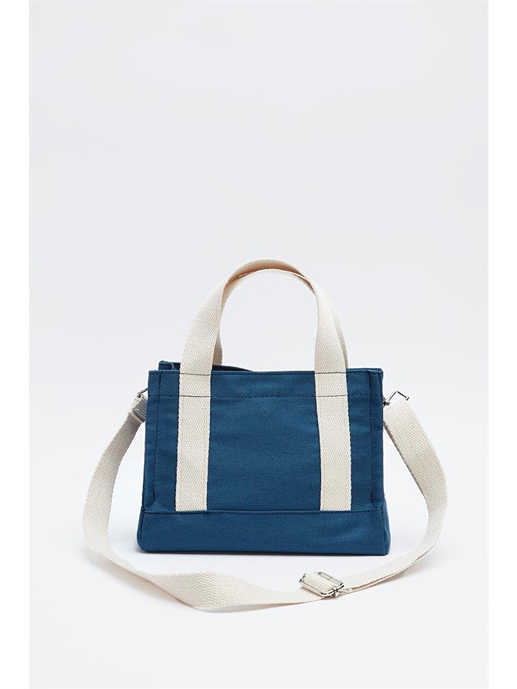Çapraz Askılı Kanvas Çanta Lacivert-1