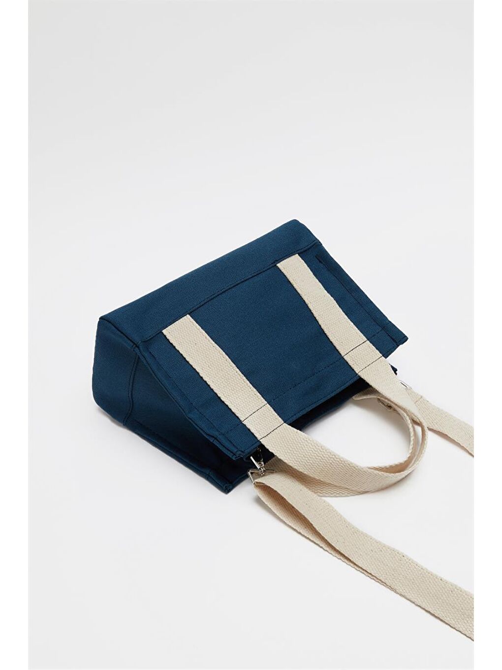 Çapraz Askılı Kanvas Çanta Lacivert-2
