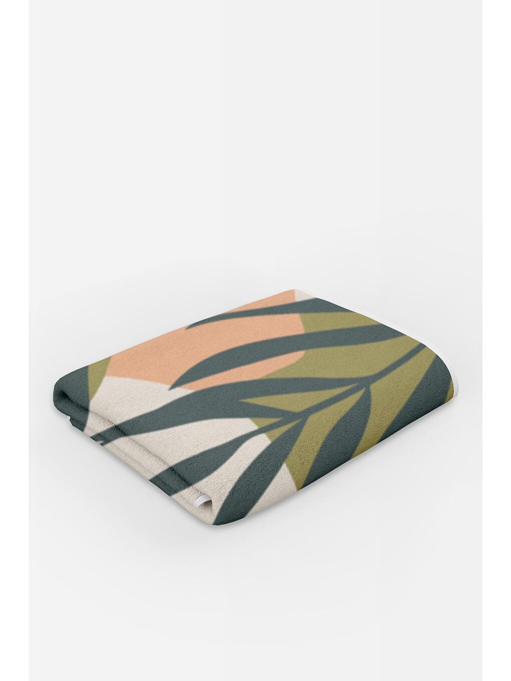 Karışık Yaprak desenli, baskılı 75x150 cm plaj havlusu-1