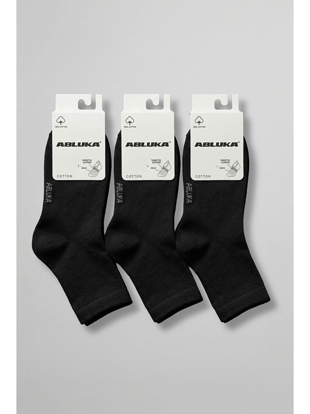 Erkek 3'Lü Pamuklu Soket Çorap Siyah