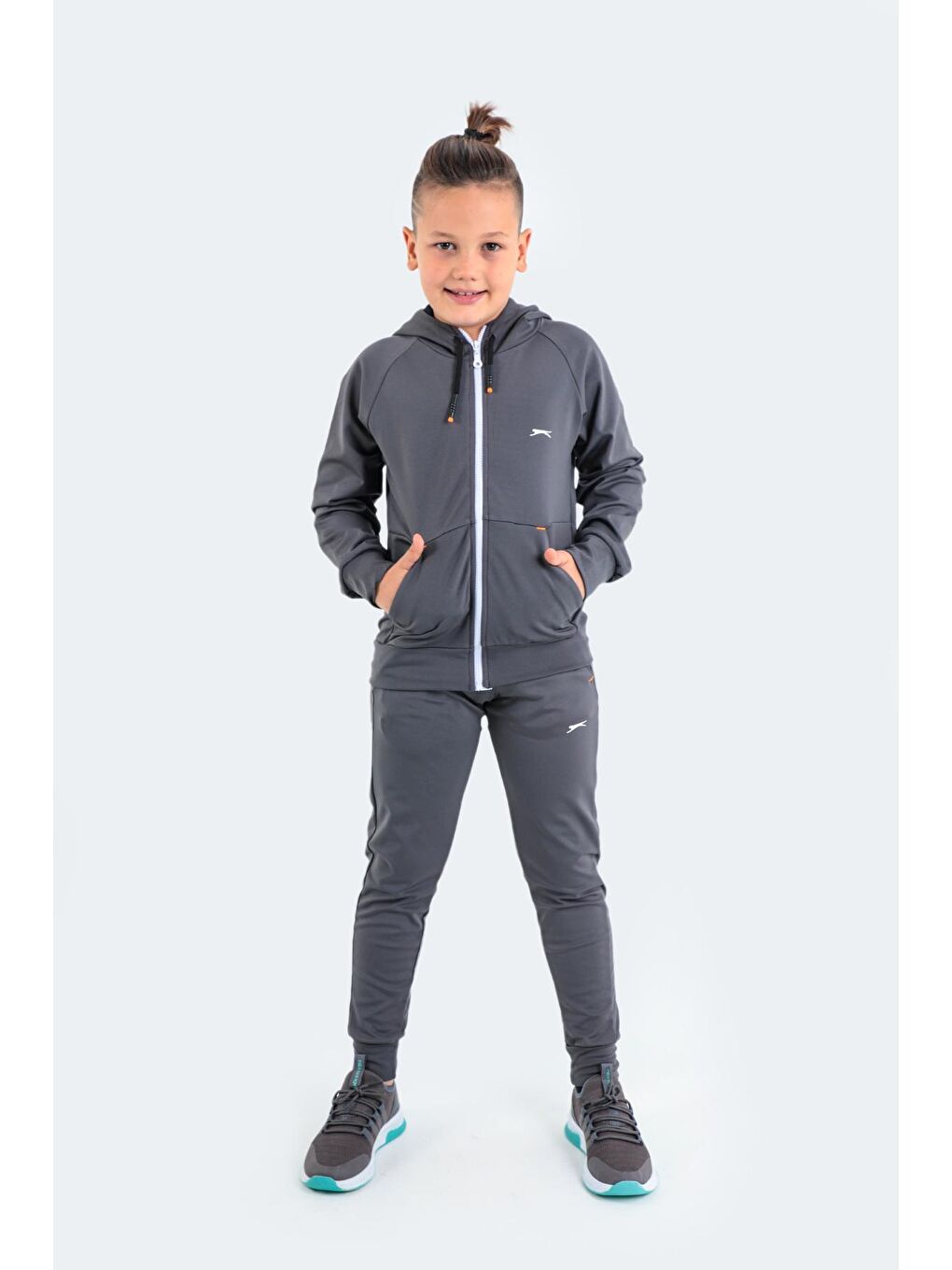 DIKLA Unisex Çocuk Eşofman Takım Koyu Gri-3