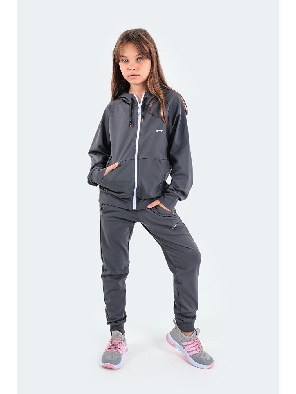 DIKLA Unisex Çocuk Eşofman Takım Koyu Gri-4