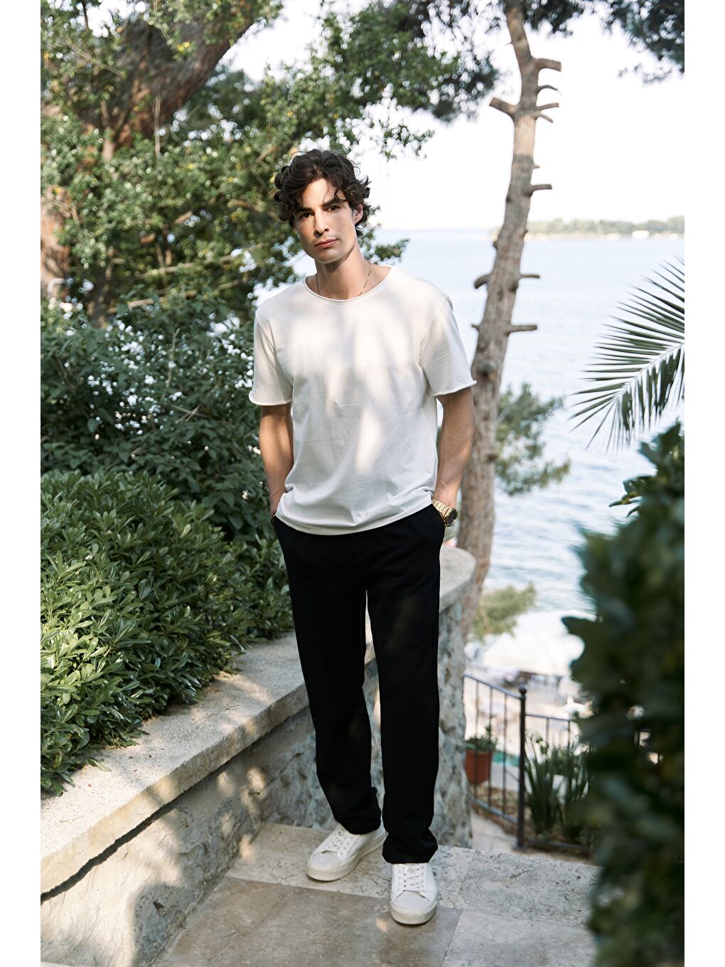 Pierce Ekru Erkek %100 Pamuk Tişört-1