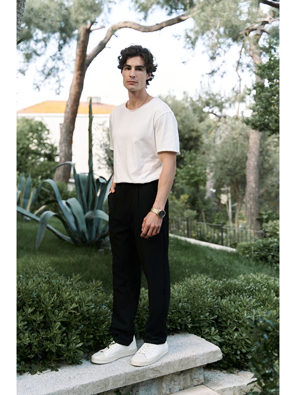 Pierce Ekru Erkek %100 Pamuk Tişört-2