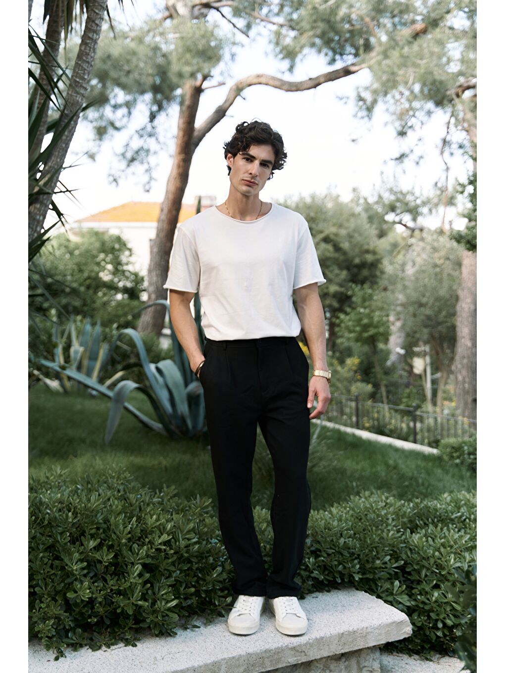 Pierce Ekru Erkek %100 Pamuk Tişört-3