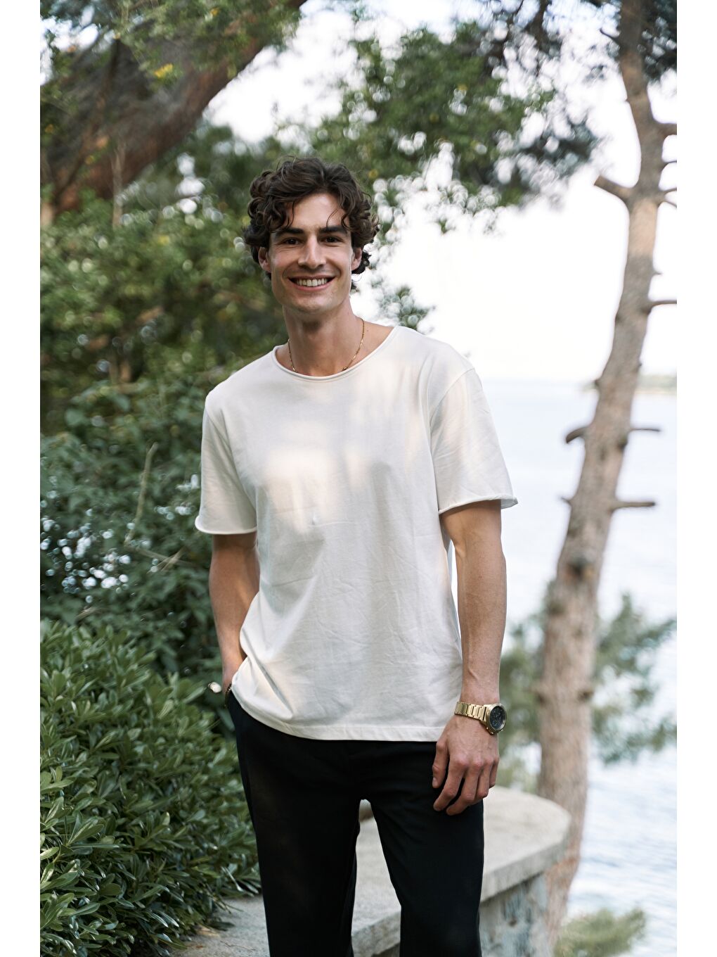 Pierce Ekru Erkek %100 Pamuk Tişört-4