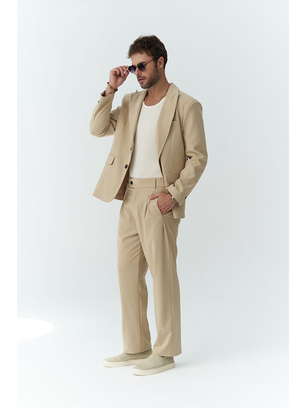 Orlando Bej Erkek Ceket Pantolon Takım-3