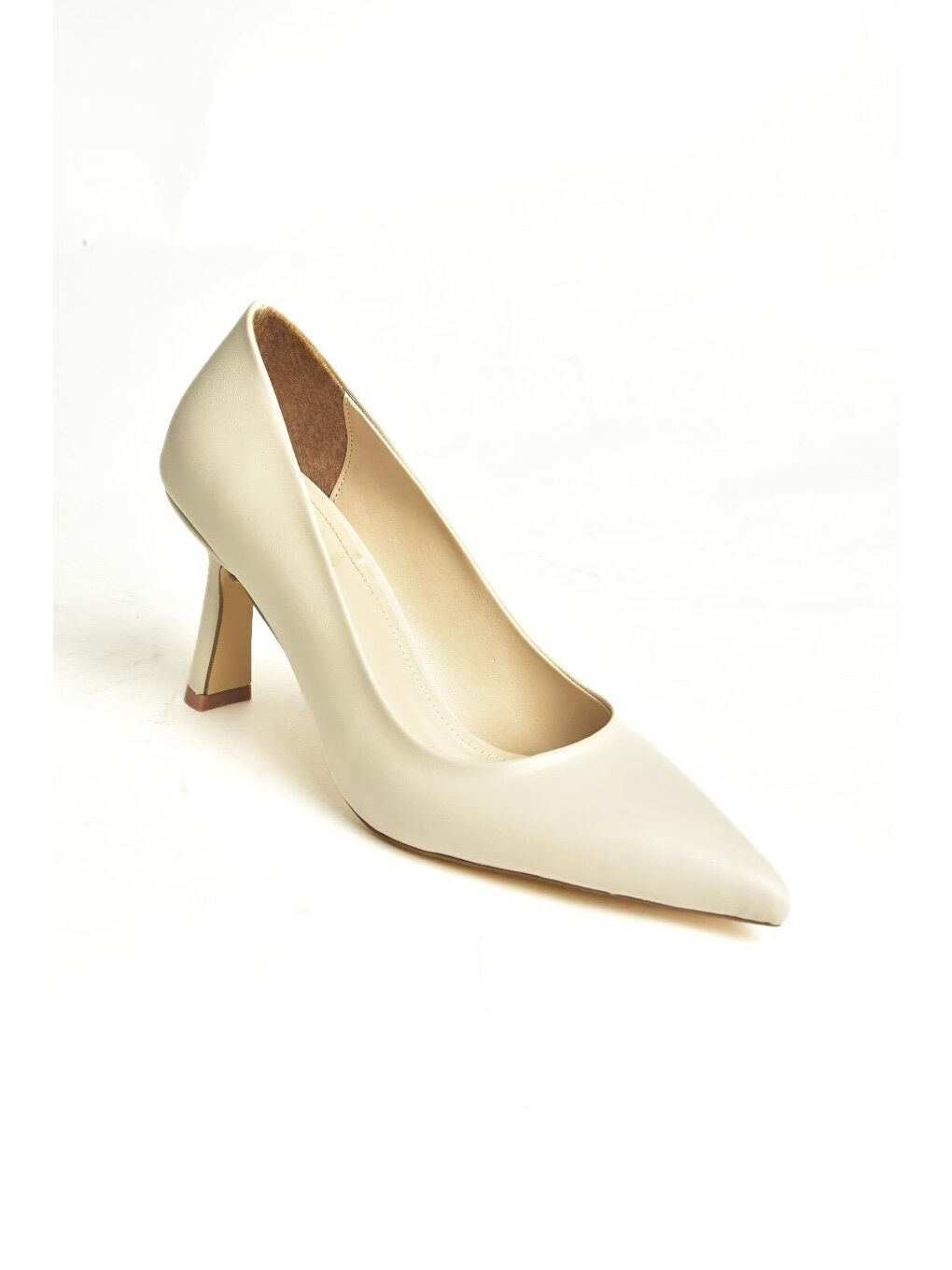 Bej U8207200 Ten Kadın Topuklu Ayakkabı-1