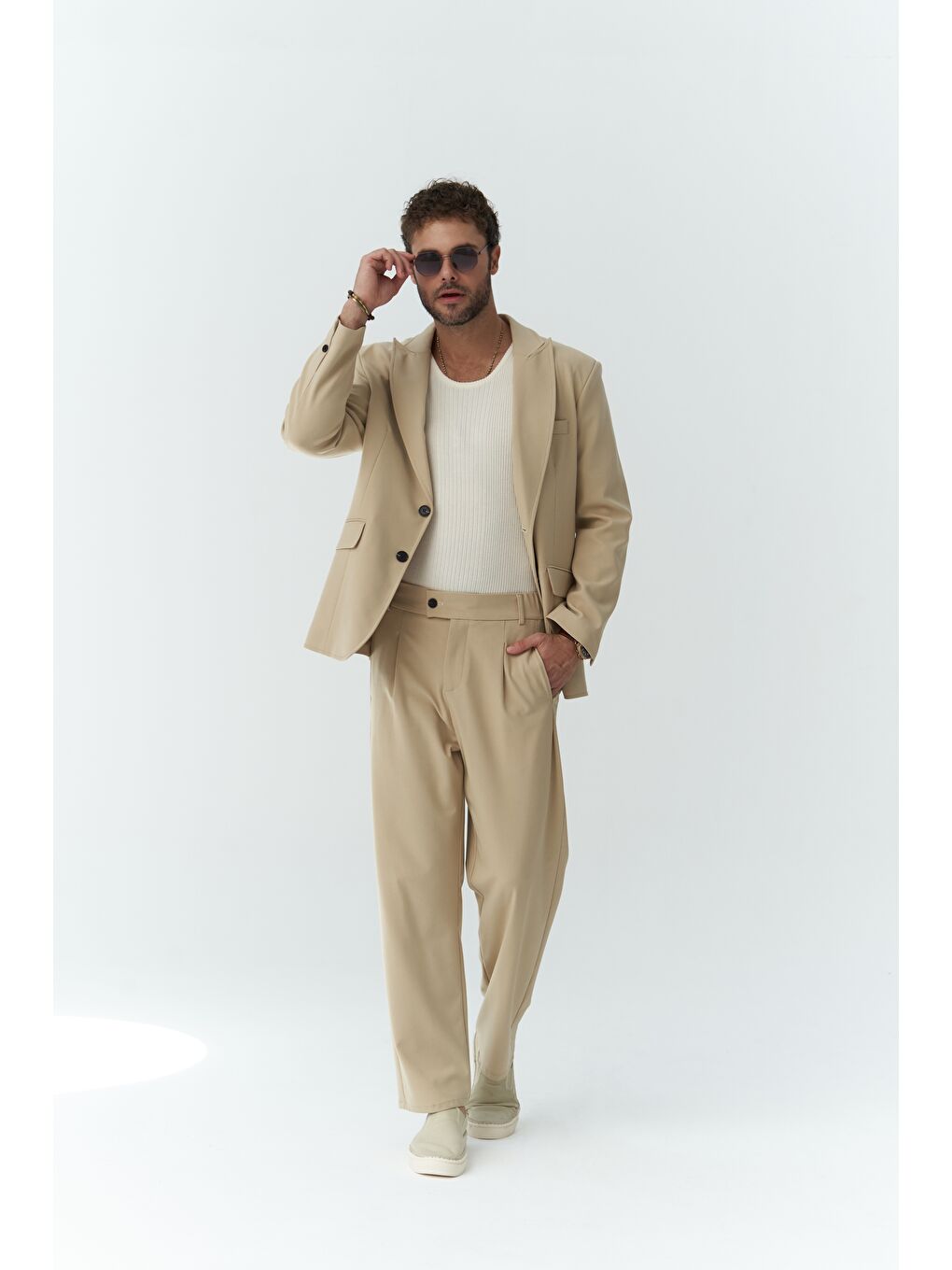 Orlando Bej Erkek Ceket Pantolon Takım-6