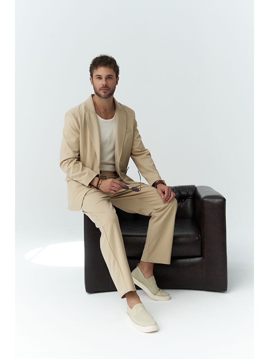 Orlando Bej Erkek Ceket Pantolon Takım-7