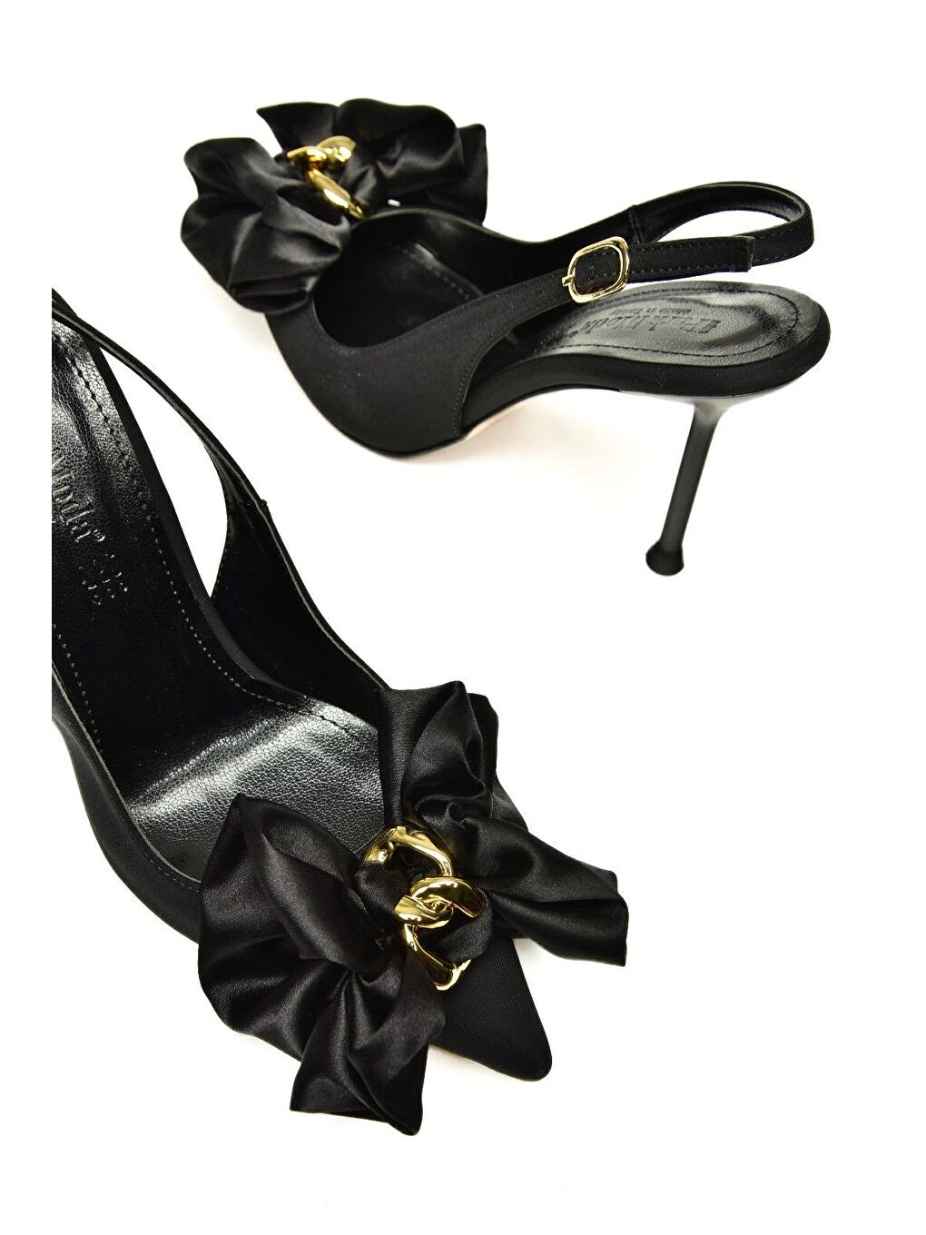 U8200917 Siyah Kadın Topuklu Ayakkabı-2